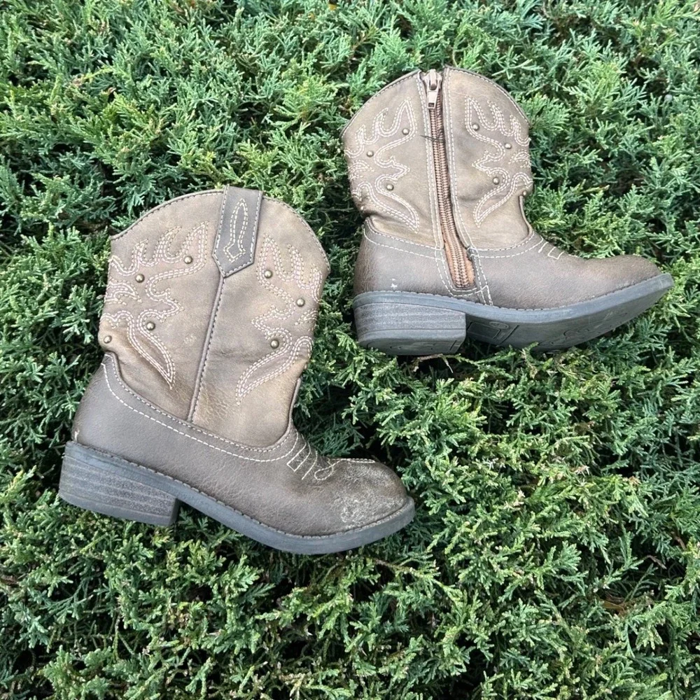 Nina Toddler Girls' Mirabela Cowgirl‎ Boots Size 9 Brown